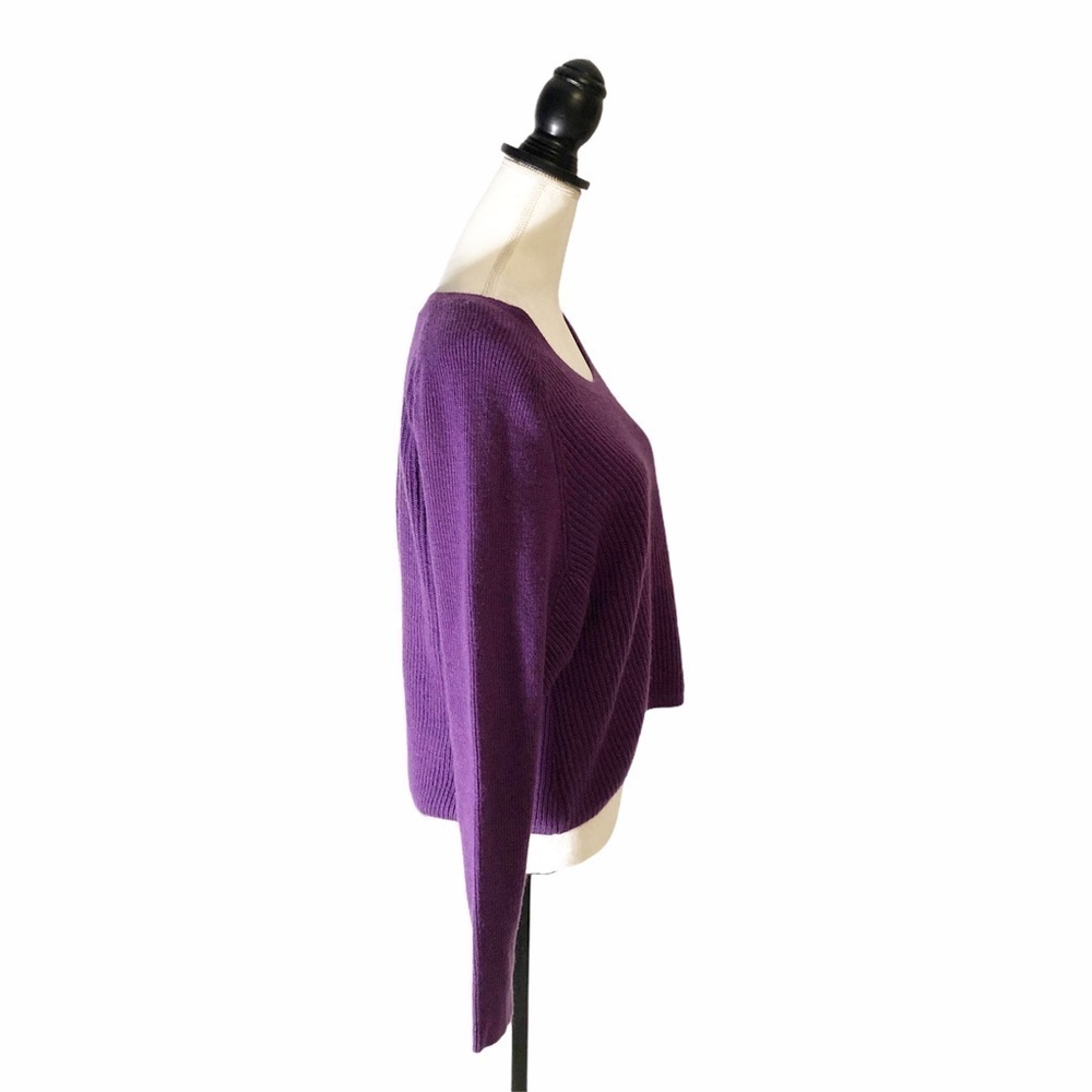Victoria’s Secret Wool Blend Purple Ribbed Sweater Size Small - Picture 5 of 10